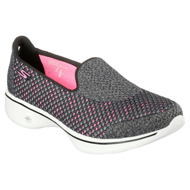 skechers go walk grey and pink