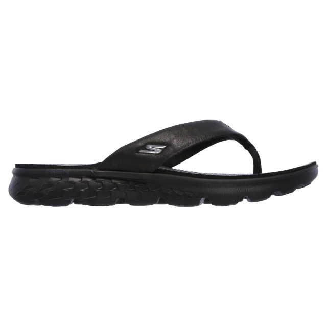Skechers On the Go 400 Essence Black 14658 BBK Toe Post Sandals Humphries Shoes