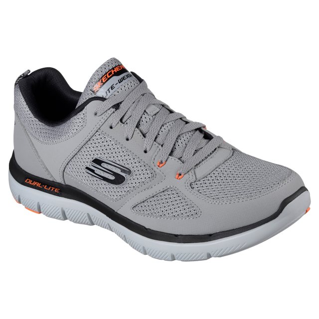 quemar insalubre mantener Skechers Flex Advantage 2.0 Light Grey / Orange 52180 LGOR - Trainers -  Humphries Shoes