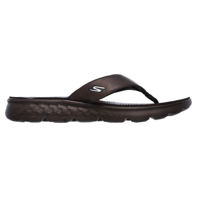 Skechers On the GO 400 Vista Chocolate 54255 CHOC Toe Post Sandals Humphries Shoes