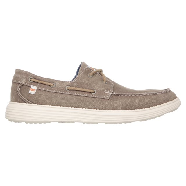 Skechers Status Melec Light Brown 64644 LTBR - Boat Shoes - Humphries Shoes