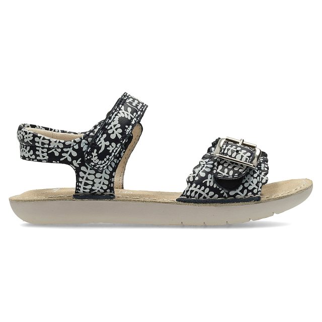 Clarks Ivy Blossom Junior Navy Floral 26123700 Girls Sandals Humphries Shoes