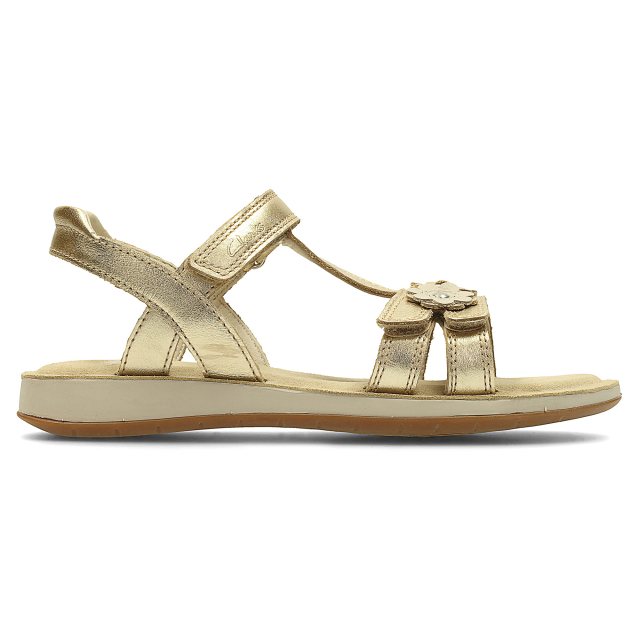 infant girl gold sandals