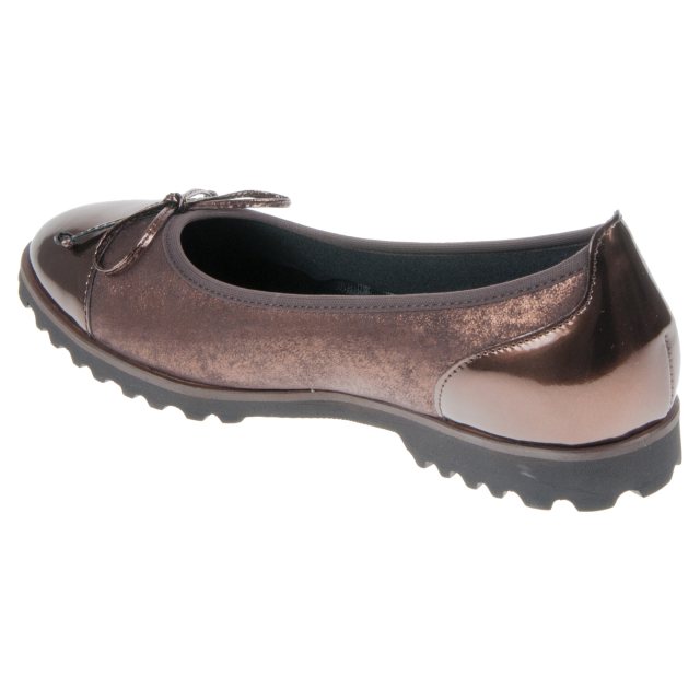 Gabor Temptation Brown Hi Tec / Patent 73.100.78 Ballerina Shoes