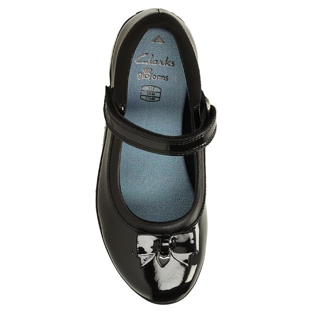 Clarks Ting Fever Infant Black Patent 26118890 Girls School