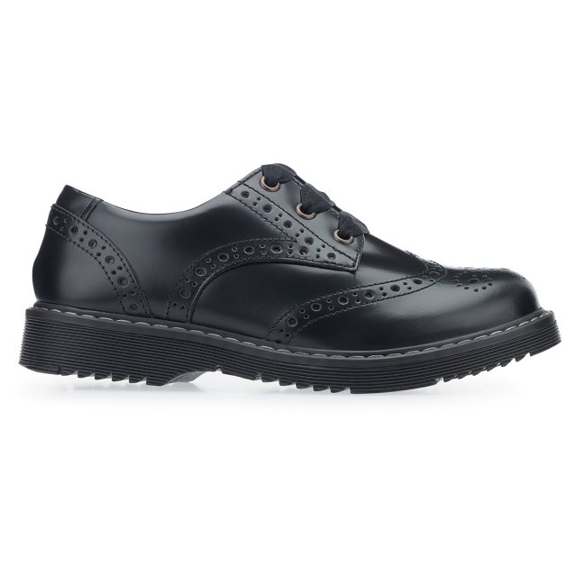 Start-Rite Angry Angels Impulsive Black Leather 3505_7 - Girls School Shoes  - Humphries Shoes