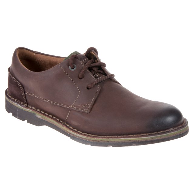 Clarks Edgewick Plain Dark Brown Leather 26119832 - Casual Shoes ...