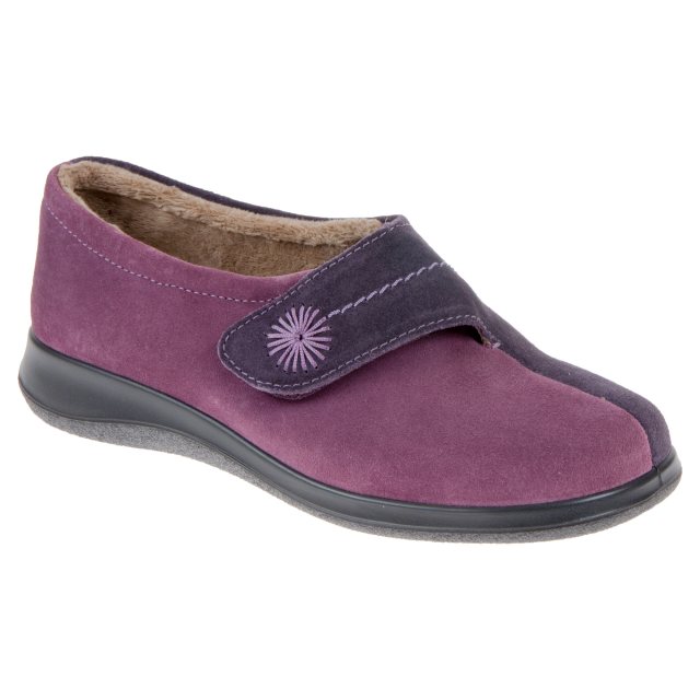 Hotter Wrap Lilac / Loganberry Suede 