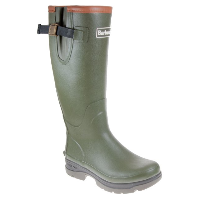 barbour men's tempest wellington boot olive