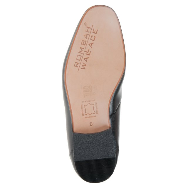Mocassins Pour Homme Rombah Wallace - En Cuir Noir, Semelle Souple - Style élégant Et Tendance - Talon 2,5 Cm