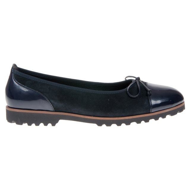 Gabor Temptation Navy Suede / Patent 84.100.36 Ballerina Shoes