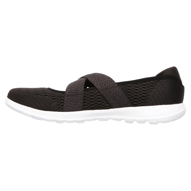 Skechers Go Walk Lite - Black White 15407 BKW - Womens Trainers - Humphries Shoes