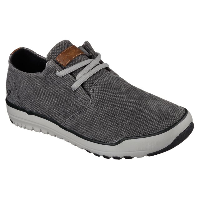Skechers Oldis - Stound Black / Grey BKGY Trainers - Humphries Shoes