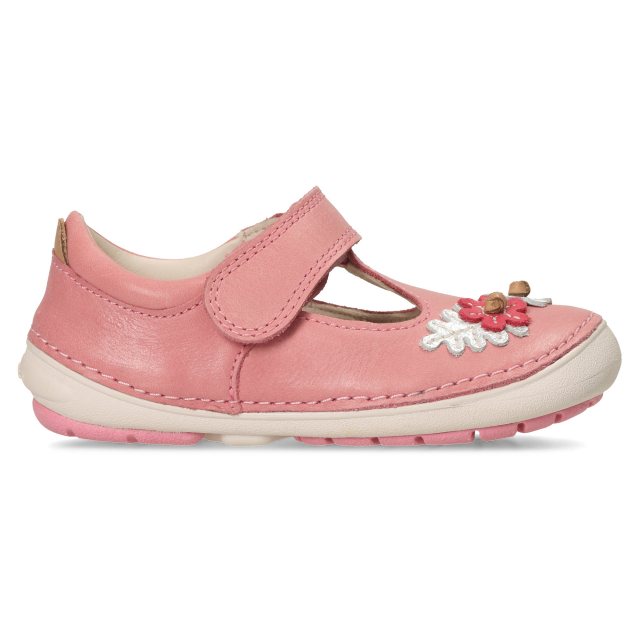 Clarks Softly Blossom Baby Pink Leather 