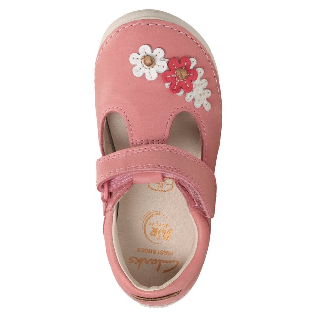 Clarks Softly Blossom Baby Pink Leather 