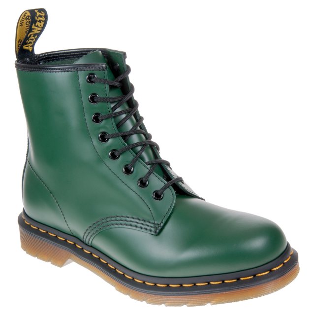 Green smooth dr martens discount