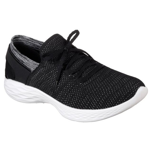 Skechers You Spirit Black White 14960 BKW Womens Trainers Humphries Shoes