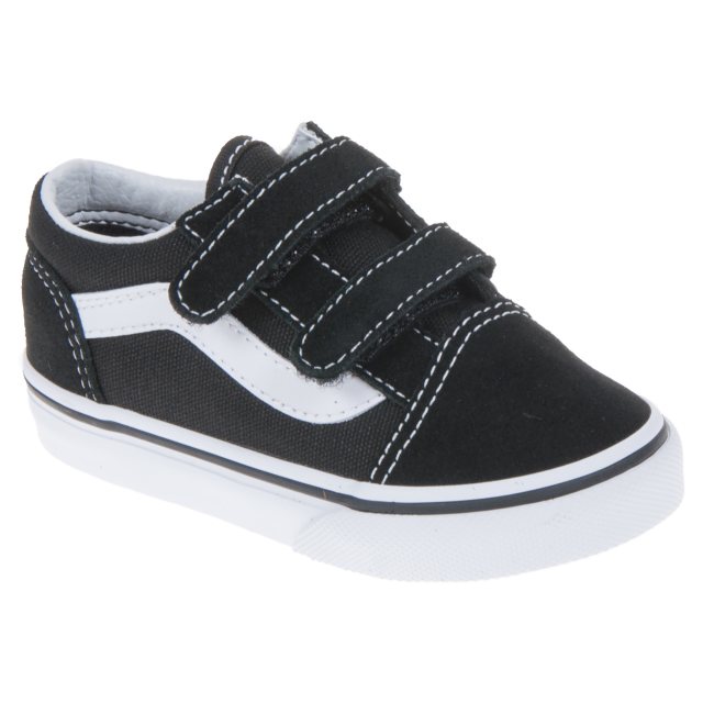 Vans Toddler Old Skool Velcro Black VN00D3YBLK Boys Trainers