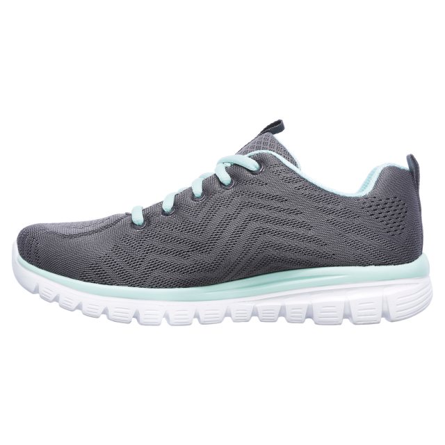 Skechers Graceful Get Connected Charcoal Green 12615 CCGR Womens Trainers Humphries Shoes