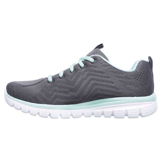 Skechers Graceful - Get Connected Charcoal / Green 12615 CCGR - Womens ...