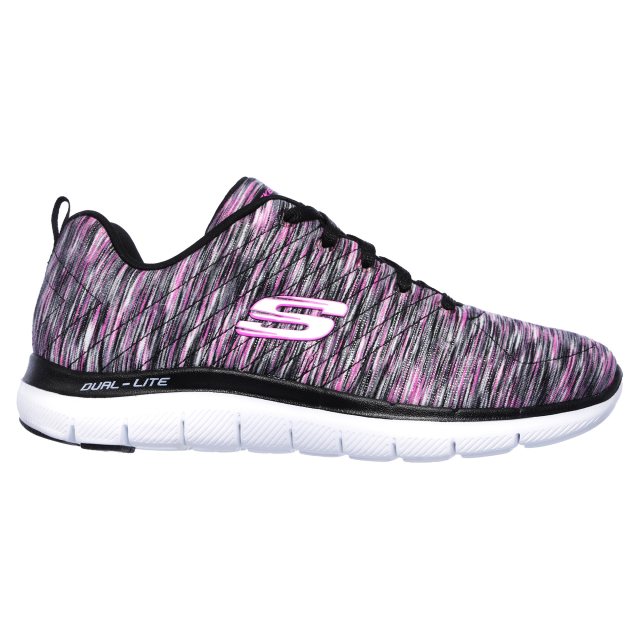 Humanista basura Temprano Skechers Flex Appeal 2.0 - Reflections Black / Multi 12908 BKMT - Womens  Trainers - Humphries Shoes