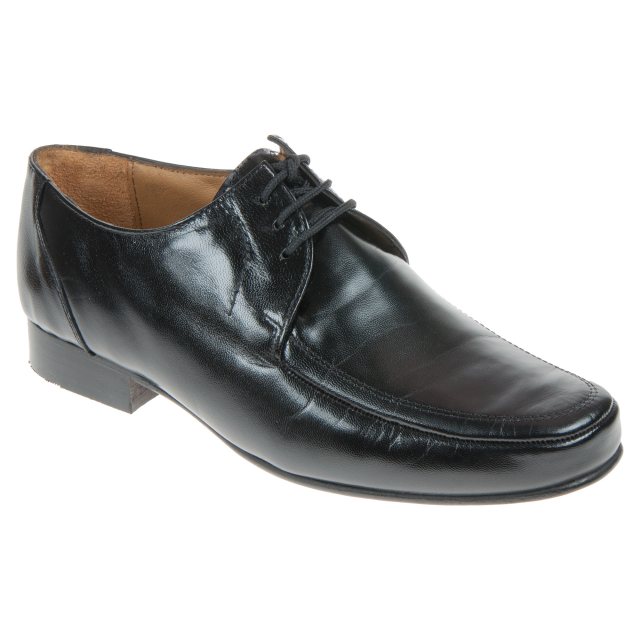 Rombah Wallace Romsey Black Leather Lace up Shoe 