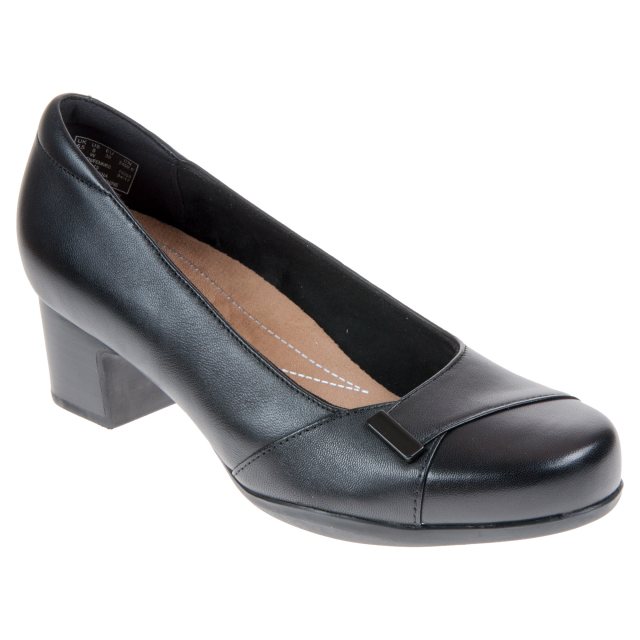 Clarks Rosalyn Belle Black Leather 26111581 - Everyday Shoes ...