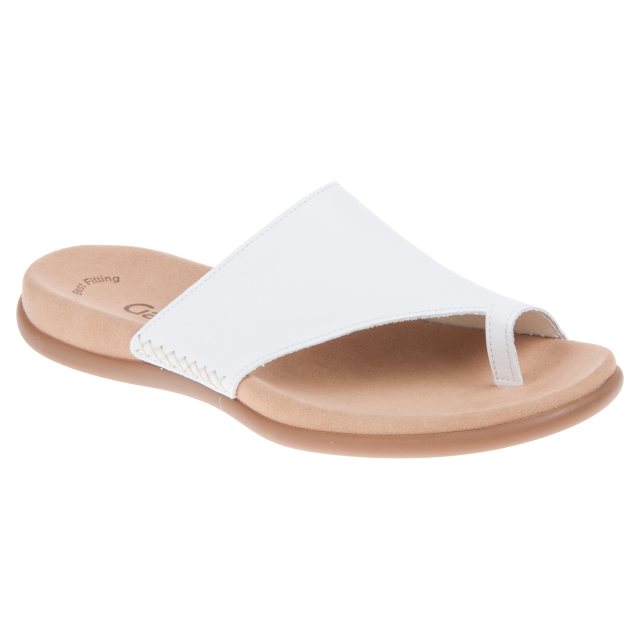 Gabor Lanzarote White 03.700.21 - Mule Sandals - Humphries Shoes