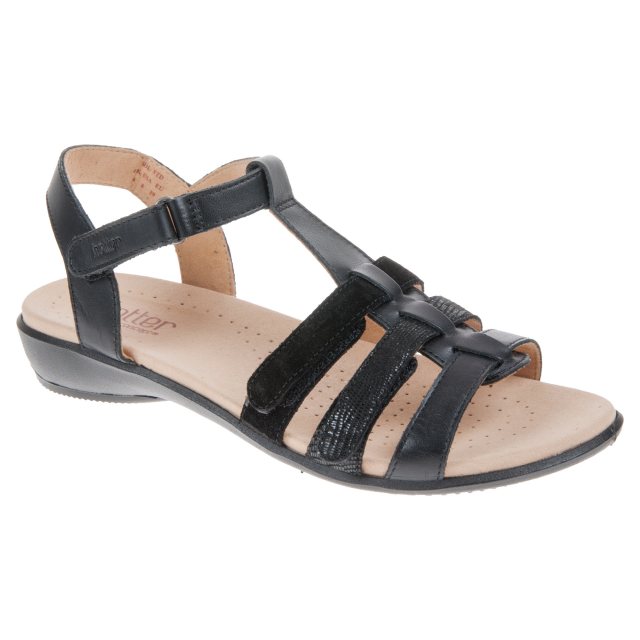 Hotter Sol Black Multi SOLXX1 - Full Sandals - Humphries Shoes