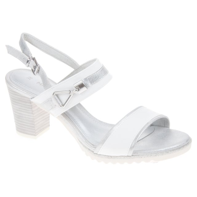 Marco Tozzi Paduli 04 White Patent Comb 28704-20 - Full Sandals - Humphries