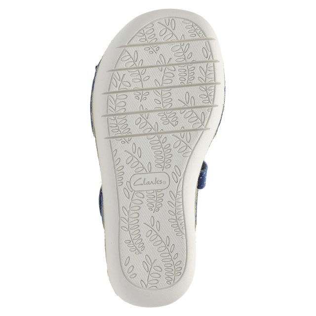 Clarks Ivy Blossom Infant Blue Leather 26130046 Girls Sandals Humphries Shoes