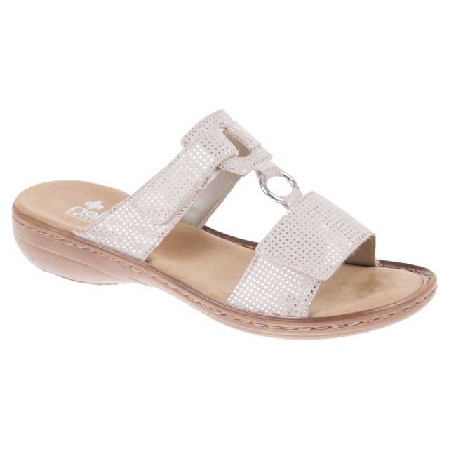 byrde mønt Beliggenhed Rieker Lucy Beige 608P9-62 - Mule Sandals - Humphries Shoes