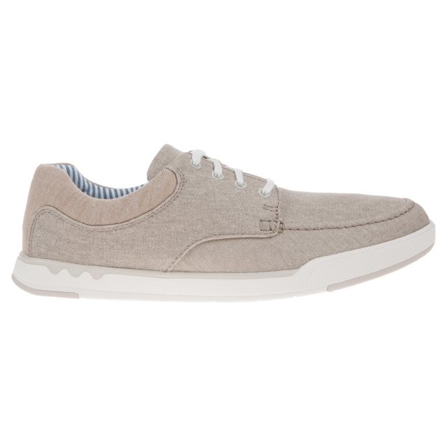 Clarks Step Isle Lace Sand Canvas 26132771 Casual Shoes Humphries Shoes
