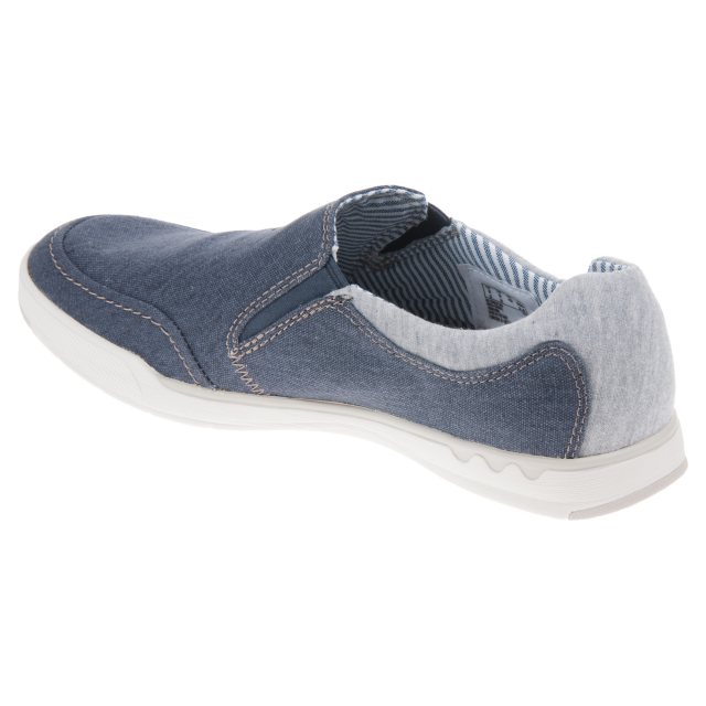 Clarks Step Isle Slip Navy Canvas 26132626 - Casual Shoes - Humphries Shoes