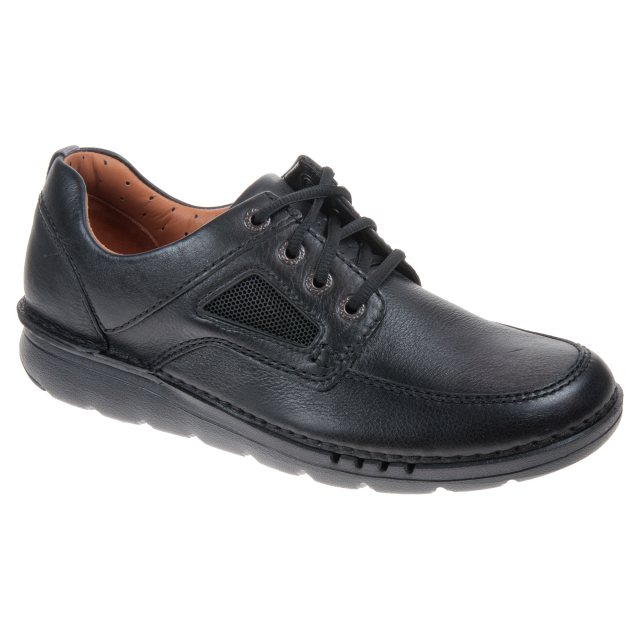 Clarks Unnature Time Black Leather 