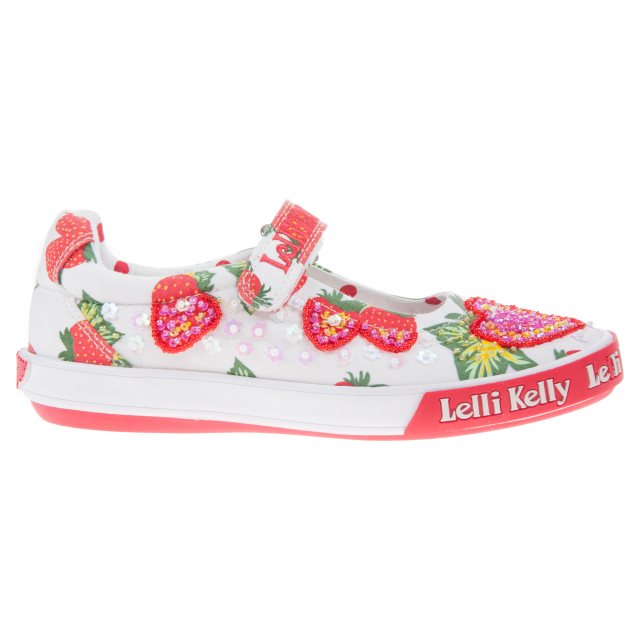 Lelli Kelly Strawberry White Fantasy White LK9158 Girls Canvas