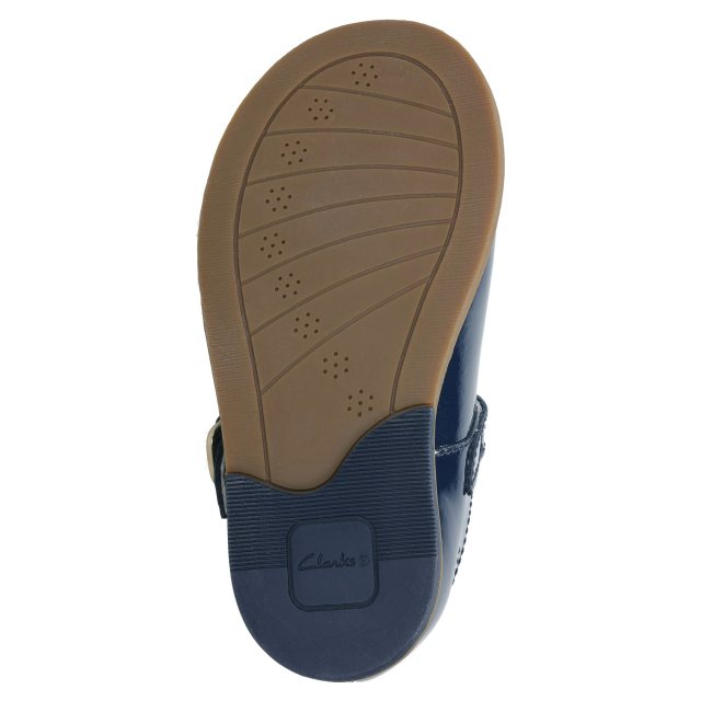 Clarks Drew Shine Navy Patent 26135881 Girls Shoes Humphries Shoes