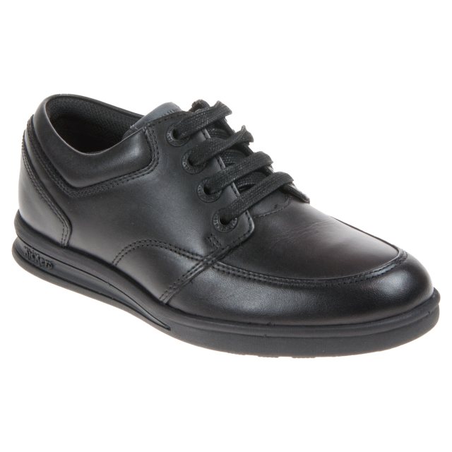 Black Kickers Youths Troiko Lace Leather Shoes 