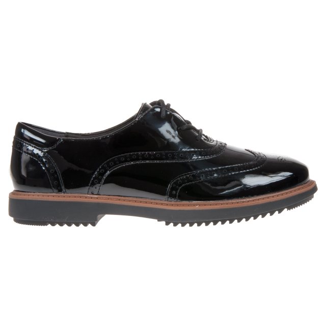 Clarks Raisie Hilde Black Patent 26136343 Everyday Shoes Humphries Shoes
