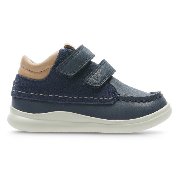 Clarks Crest Tuktu Navy Combi Leather 26135013 Boys Boots
