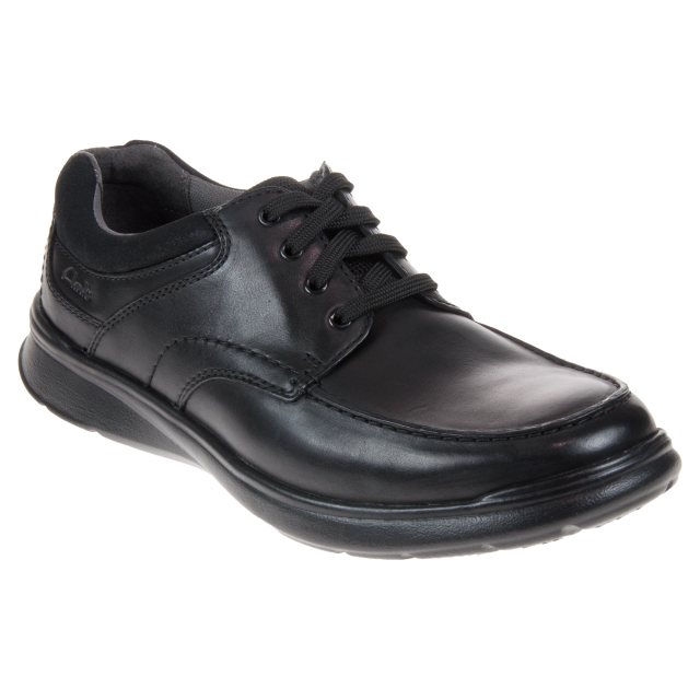 Clarks Cotrell Edge Black Smooth Leather 26137385 - Formal Shoes ...