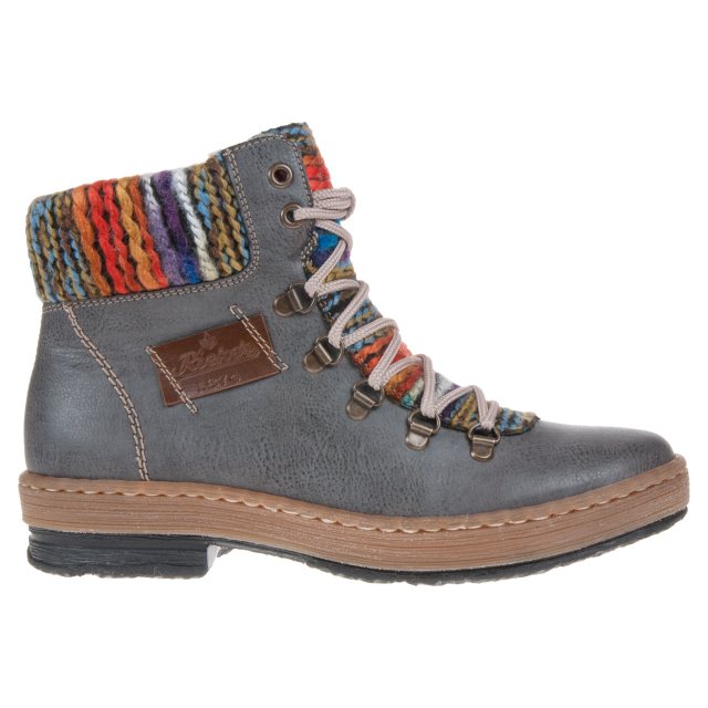 Rieker Felicitas Boot Grey Z6743-45 - Ankle Boots - Humphries Shoes