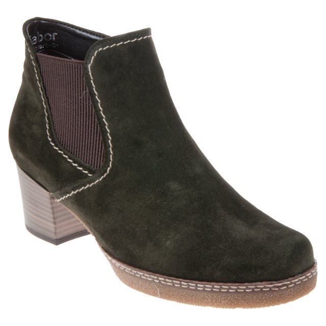 Gabor Lilia Bottle Green 96.661.29 Ankle Boots Humphries Shoes