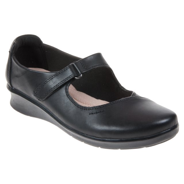 Clarks Hope Henley Black Leather 26137185 - Everyday Shoes - Humphries ...