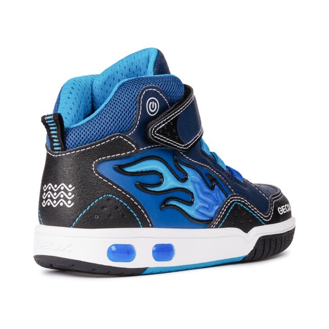 Geox Gregg Navy Lightt Blue J8447C0BC14C0693 Boys Trainers Humphries Shoes