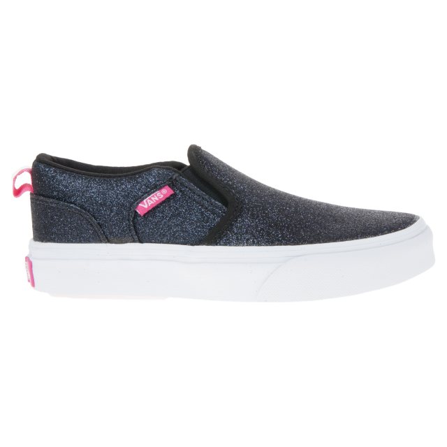 Girls black glitter sales vans