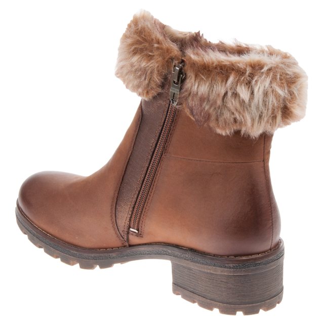 Tamaris Zip Up Fur Lined Boots Tamaris Designer Warm Lined Heeled