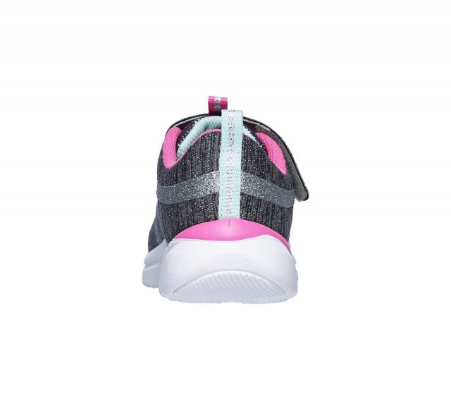 Skechers Trainer Lite Jazzy Jumpers Charcoal Hot Pink 81485L CCHP Girls Trainers Humphries Shoes