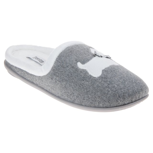 Freestep Westie Grey wst Mule Slippers Humphries Shoes