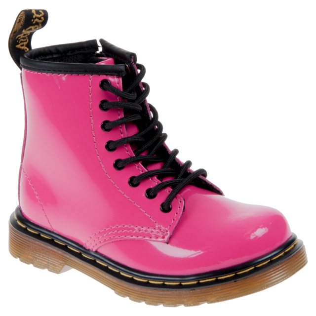 Dr. Martens 1460 Toddler Brooklee Hot Pink Patent Lamper 15373670 Girls Boots Humphries Shoes